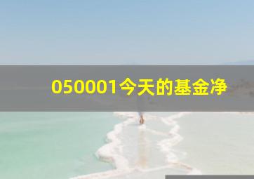 050001今天的基金净