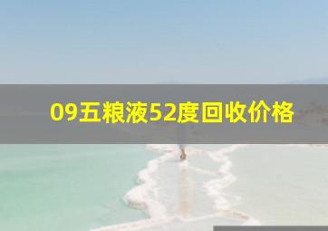 09五粮液52度回收价格