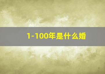 1-100年是什么婚