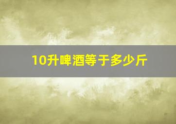 10升啤酒等于多少斤