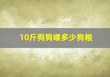 10斤狗狗喂多少狗粮