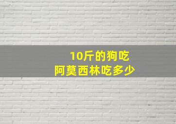 10斤的狗吃阿莫西林吃多少