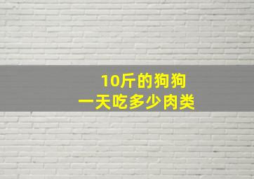 10斤的狗狗一天吃多少肉类