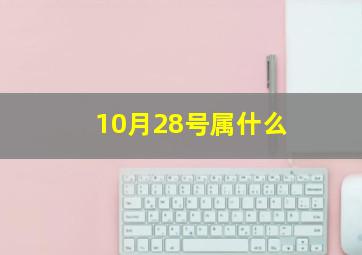 10月28号属什么