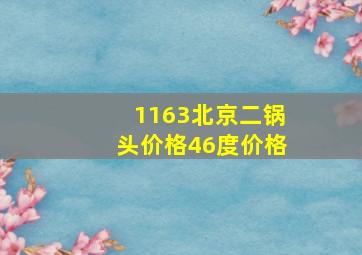 1163北京二锅头价格46度价格