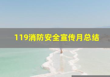 119消防安全宣传月总结