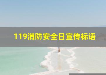 119消防安全日宣传标语