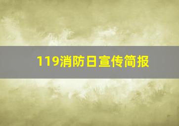 119消防日宣传简报