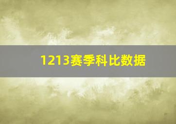 1213赛季科比数据