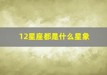 12星座都是什么星象