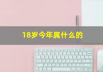 18岁今年属什么的