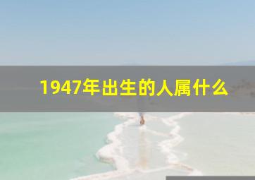 1947年出生的人属什么