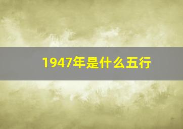 1947年是什么五行