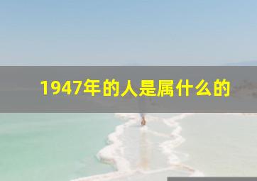 1947年的人是属什么的