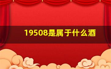 19508是属于什么酒