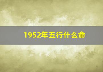 1952年五行什么命