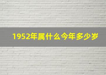 1952年属什么今年多少岁