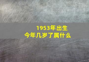 1953年出生今年几岁了属什么