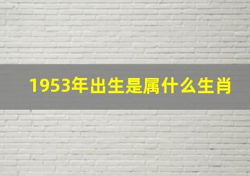 1953年出生是属什么生肖