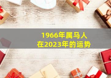 1966年属马人在2023年的运势