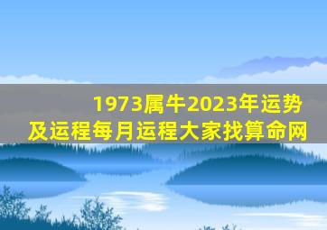 1973属牛2023年运势及运程每月运程大家找算命网