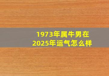 1973年属牛男在2025年运气怎么样