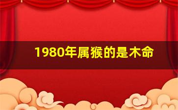 1980年属猴的是木命