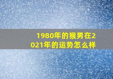 1980年的猴男在2021年的运势怎么样