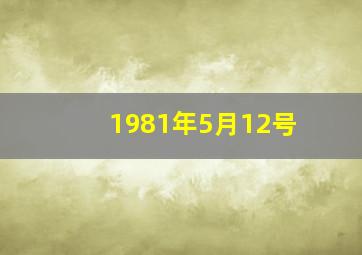 1981年5月12号