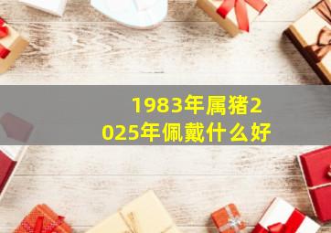 1983年属猪2025年佩戴什么好