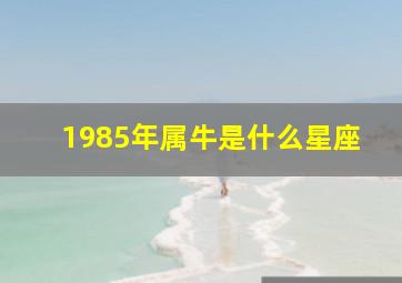 1985年属牛是什么星座