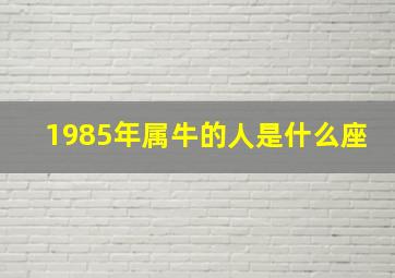 1985年属牛的人是什么座