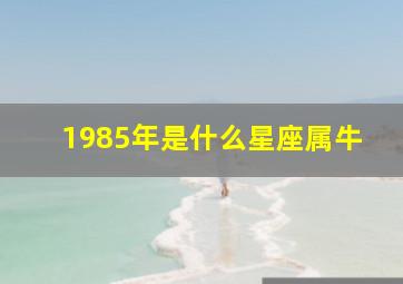 1985年是什么星座属牛