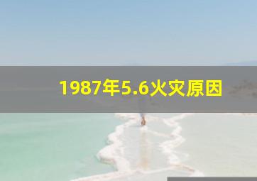 1987年5.6火灾原因