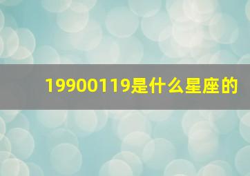 19900119是什么星座的