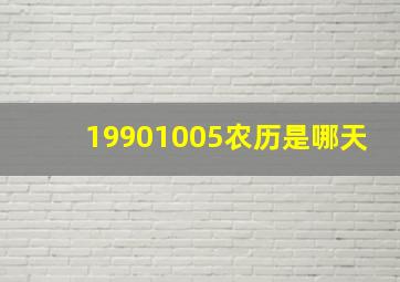 19901005农历是哪天