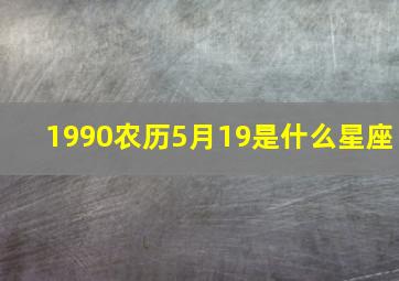 1990农历5月19是什么星座