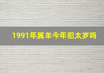 1991年属羊今年犯太岁吗