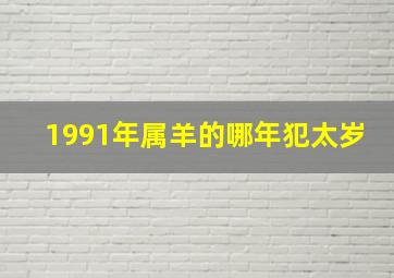 1991年属羊的哪年犯太岁