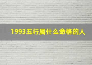 1993五行属什么命格的人