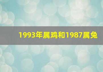 1993年属鸡和1987属兔