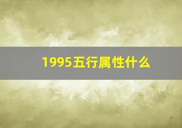 1995五行属性什么