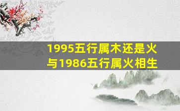 1995五行属木还是火与1986五行属火相生