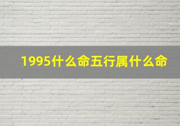 1995什么命五行属什么命