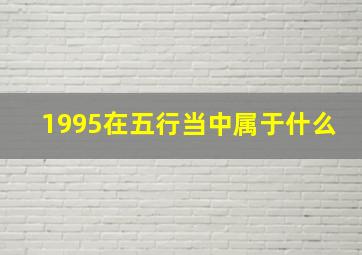 1995在五行当中属于什么