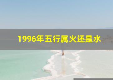 1996年五行属火还是水