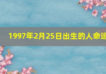 1997年2月25日出生的人命运