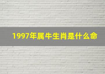 1997年属牛生肖是什么命