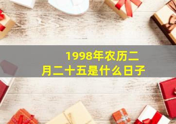 1998年农历二月二十五是什么日子