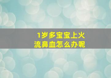 1岁多宝宝上火流鼻血怎么办呢